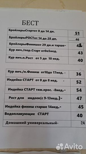 Комбикорм best (бест)