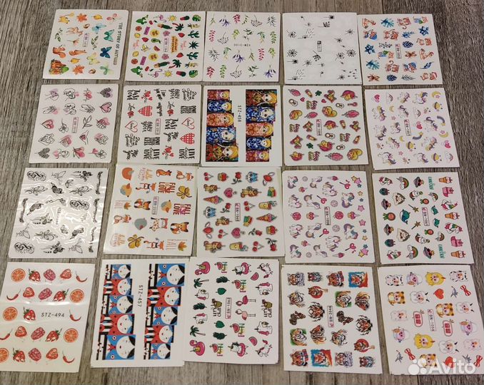 Водные наклейки для маникюра