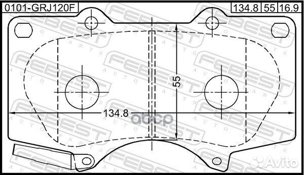 Колодки тормозные дисковые передние 0101-GRJ120F