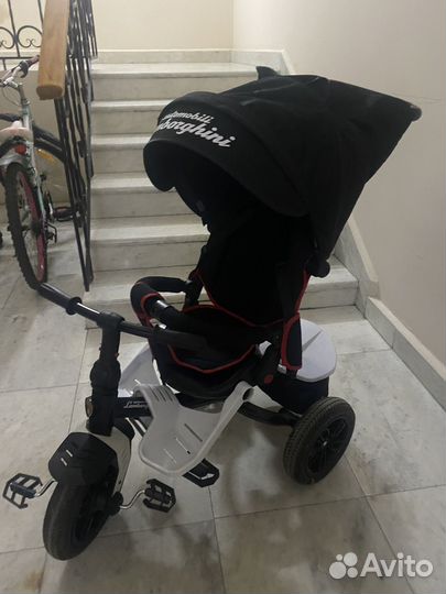 Детский велосипед коляска с ручкой