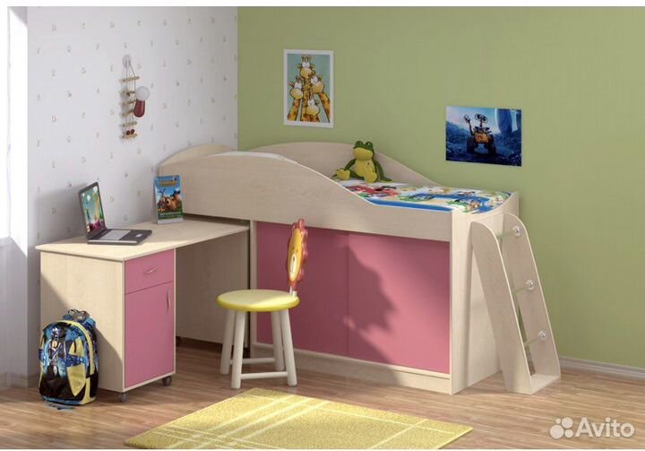 Кровать чердак Дюймовочка 3