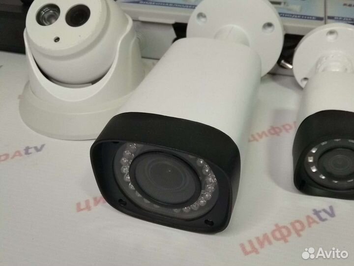 Видеонаблюдение 9 камер с микрофоном 4Мп Dahua