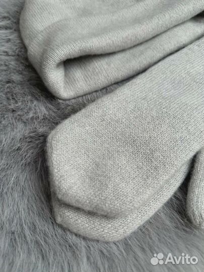 Шапка бини и варежки