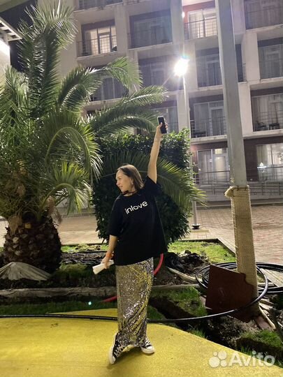 Юбка макси с пайетками xs, s, m