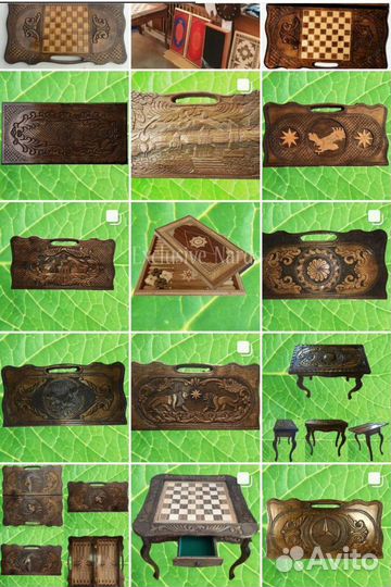 Нарды ручной работы резные