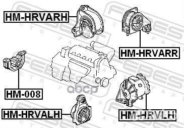 Подушка двигателя левая AT hmhrvlh Febest