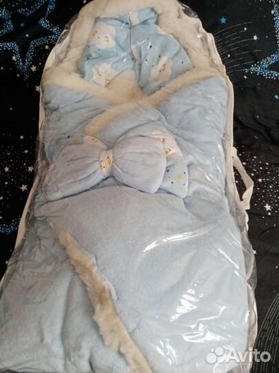 Конверт на выписку для мальчика зимний