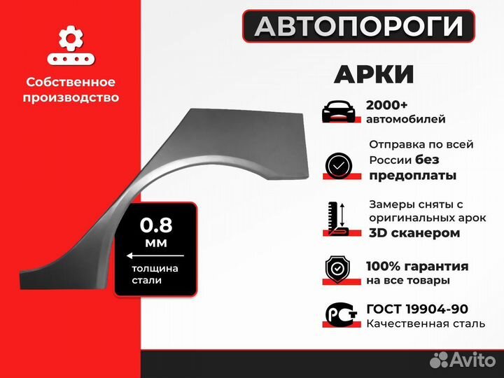 Арка кузовная для Opel Astra (G) Седан