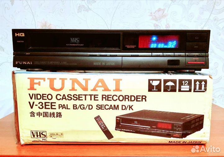 Видеомагнитафон Funai V-3EE Япония Оригинал СССР