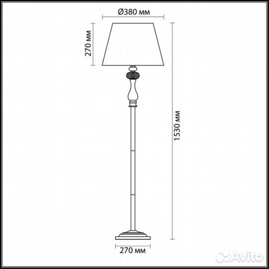 Торшер Odeon Light Classic Gaellori 3393/1F