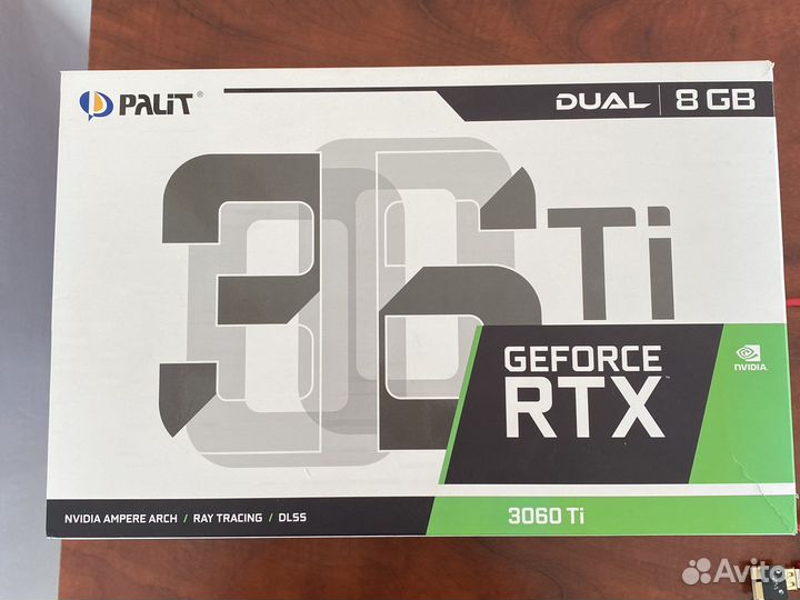 Видеокарта rtx 3060ti palit dual новая в идеале