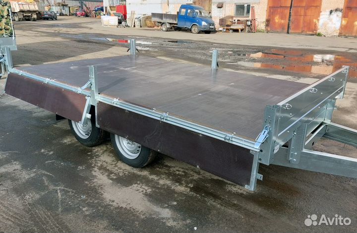 Двухосный прицеп 3.5х2.0 с колёсами под платформой