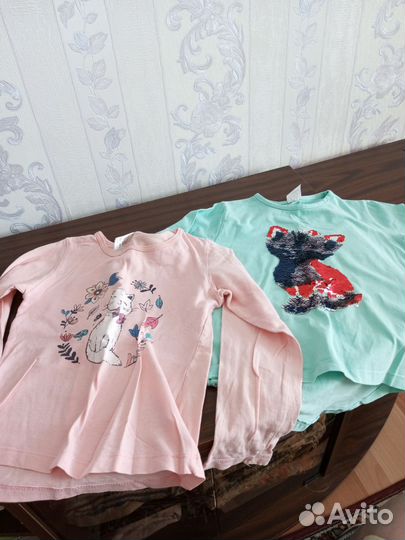 Пакет футболок для девочки на рост 110-116