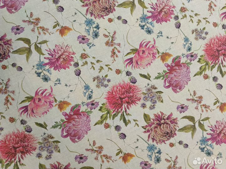 Ткань костюмная полулён 