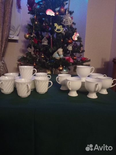 Сервизы чайно/кофейные, костяной фарфор лфз. Новые