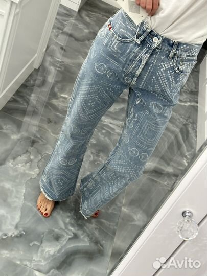 Джинсы Amish принт