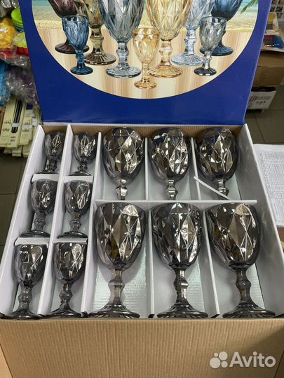 Набор бокалов и рюмок 6+6