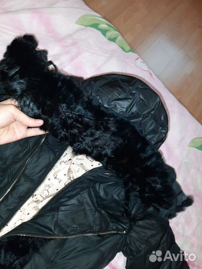 Пуховик женский с мехом 46