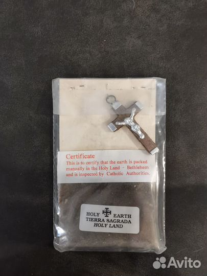 Крестик из Иерусалима со святой землёй