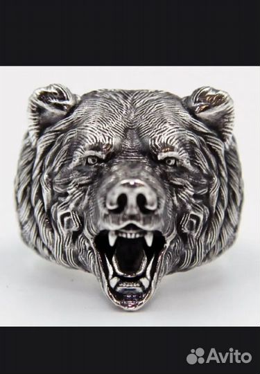 Перстень мужской Медведь