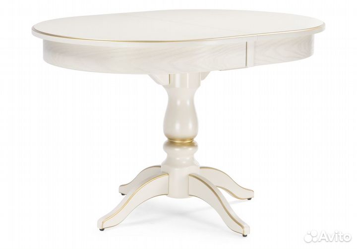 Стол деревянный Сайрус 120(160)х84х76 слоновая кос