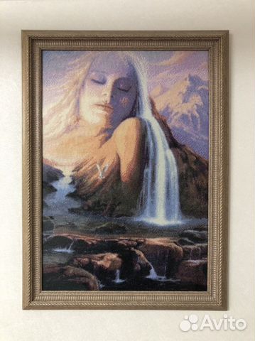 Картина вышитая крестом ручная работа