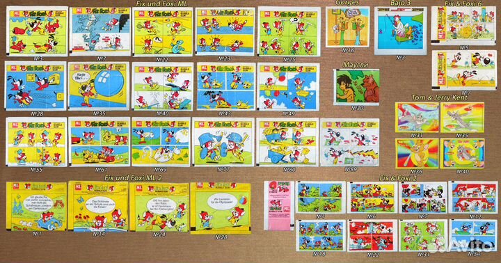 Вкладыши Donald, TipiTip, Patbom,Cola и др комиксы