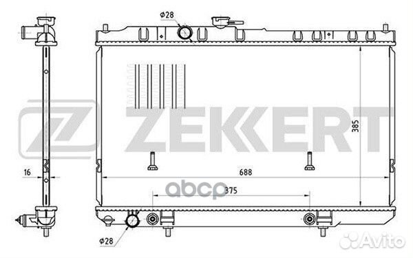Радиатор охл. дв. Nissan Almera (B10) 06- mk-10