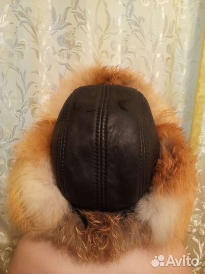 Мужская лисья шапка