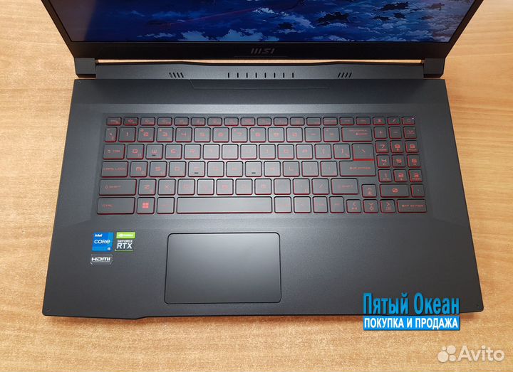Игровой ноутбук MSI 17.3'' 144Hz Core i5 RTX 3060