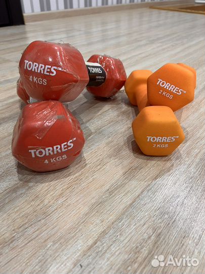 Гантели 1 кг., 1,5 кг., 2,0 кг., 4 кг., 5 кг