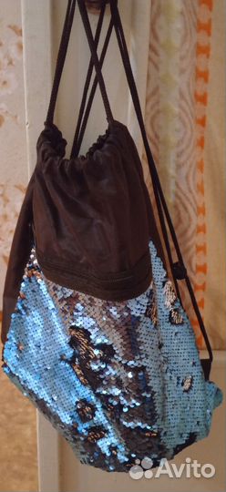 Мешок для обуви с пайетками