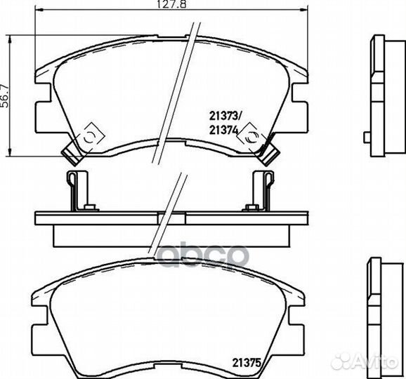 Колодки тормозные дисковые перед mitsubishi