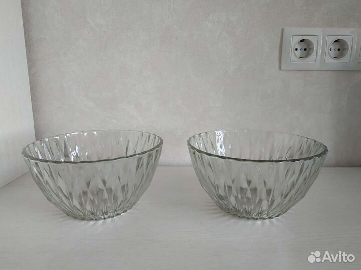 Ваза, штоф, розетки, икорница хрустальные