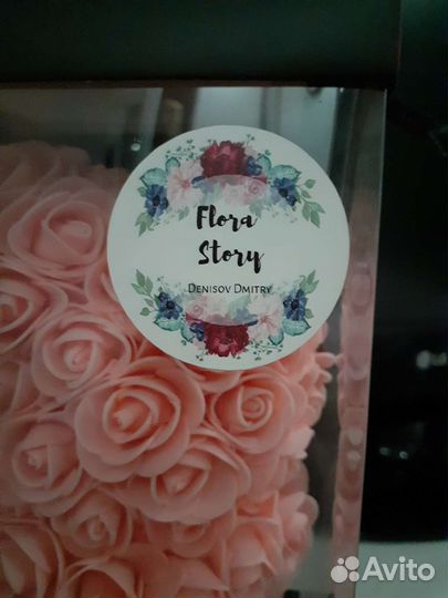 Мишка из розочек