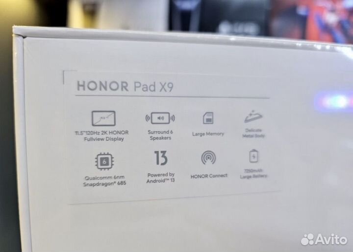 Новый Планшет honor Pad X9,4/128GB Wi-Fi