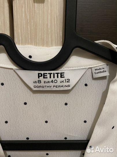 Блузка белая в горох