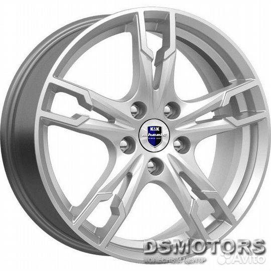 Диски Солар 7/17 5x100 ET38 d67.1 сильвер