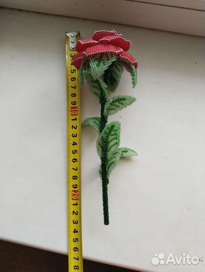 Роза из бисера