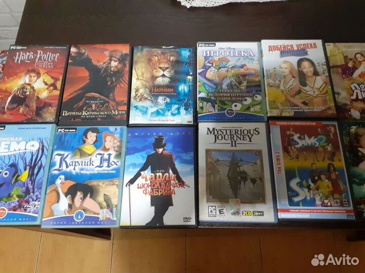 Компьютерные игры диски, диски с фильмами, мультфи