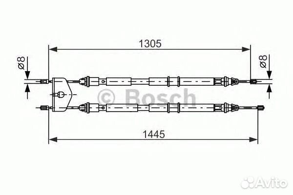 Трос стояночного тормоза bosch 1987477732