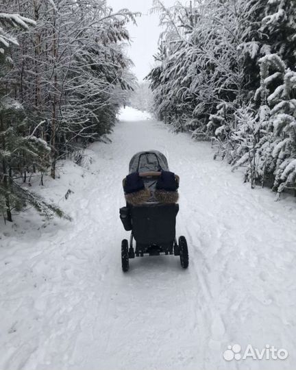 Муфта варежки с мехом