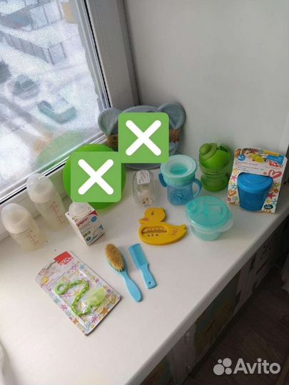 Поильники, бутылочки, посуда