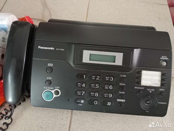 Телефон факс Panasonic KX-FT 934 с термобумагой