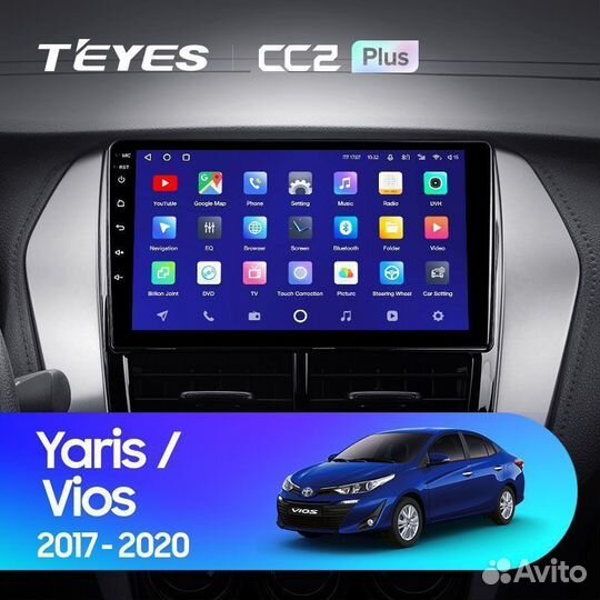 Магнитола Toyota Yaris Vios CC2 Plus 6/128