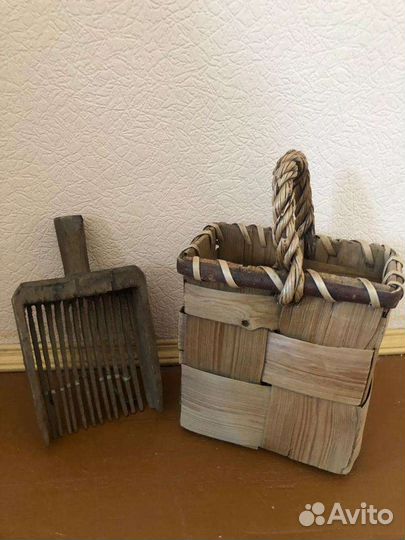 Старинный туесок и грабилка