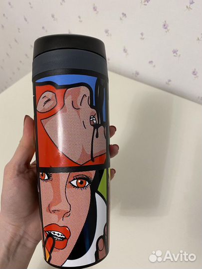 Термокружка пластиковая, тематика брекеты