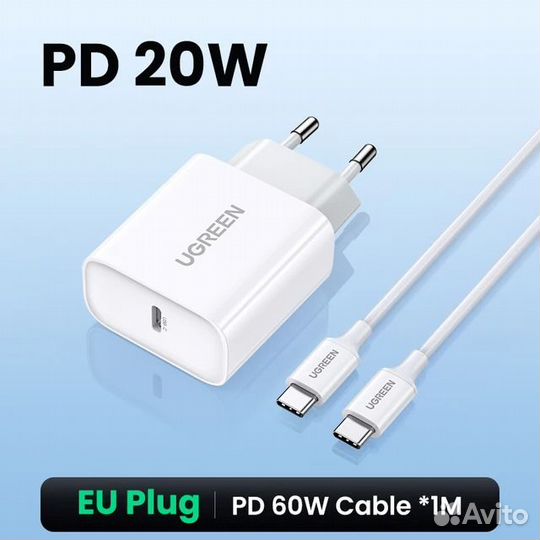Новая зарядка type-c Ugreen