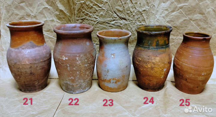 Крынка старинная глиняная