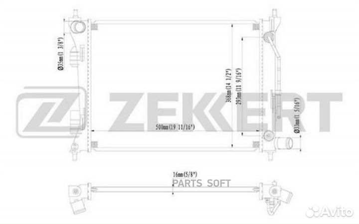 Радиатор охлаждения Хендай Солярис 10